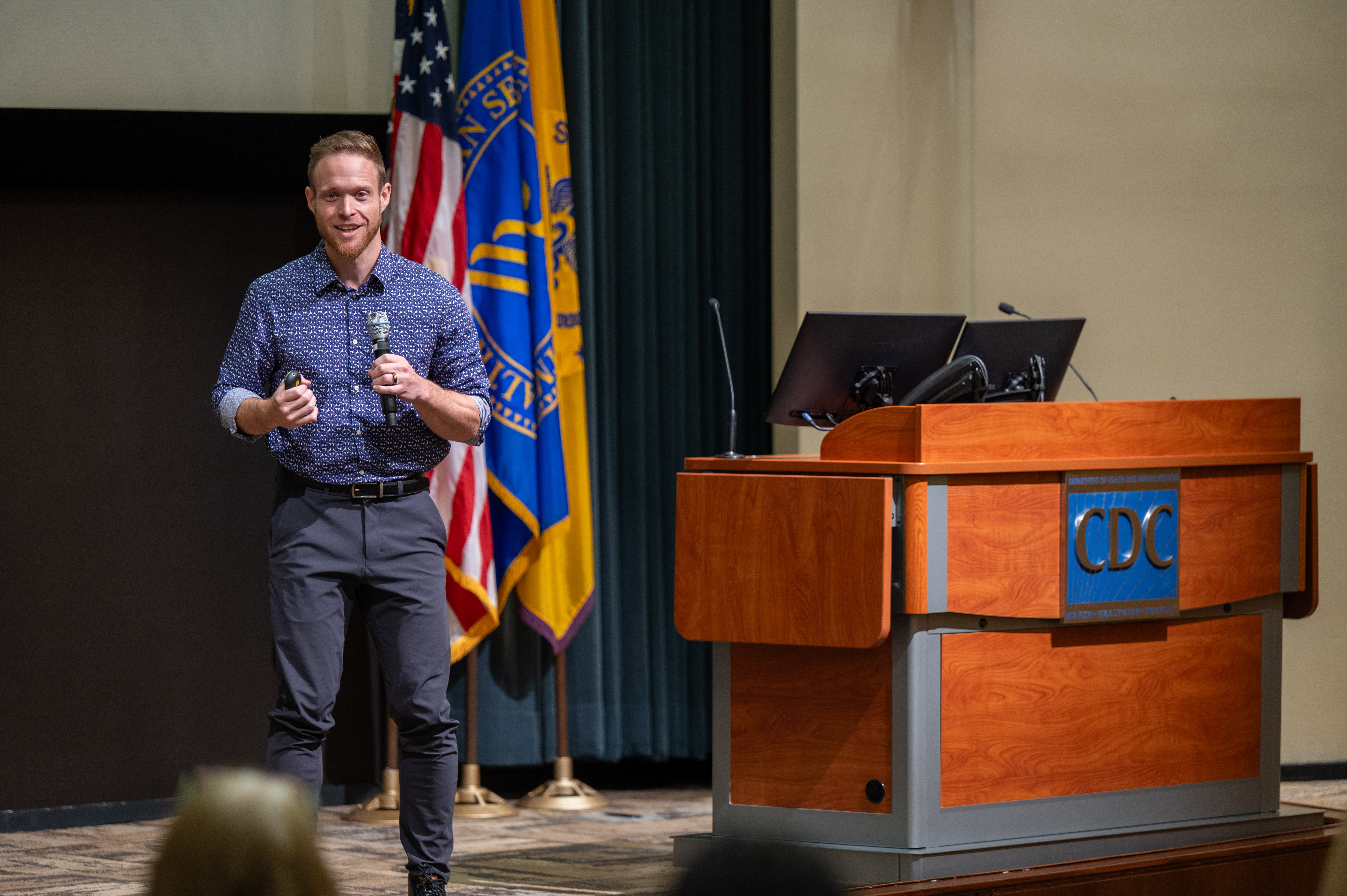 Dr. Benjamin Ritter speaking at the CDC